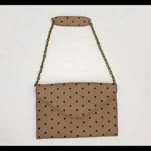 J. Crew Tan Polka Dot Invitation Clutch 70% Off!